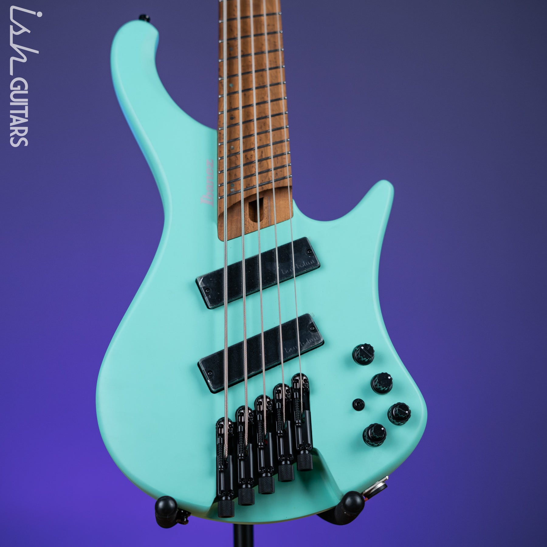 Ibanez Ehb1005ms Multi Scale 5 String Headless Bass Seafoam Green Matt Ish Guitars 7126