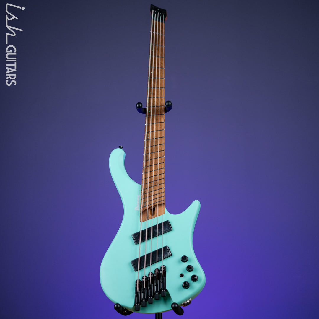 Ibanez EHB1005MS Multi-Scale 5-String Headless Bass Seafoam Green Matte Demo