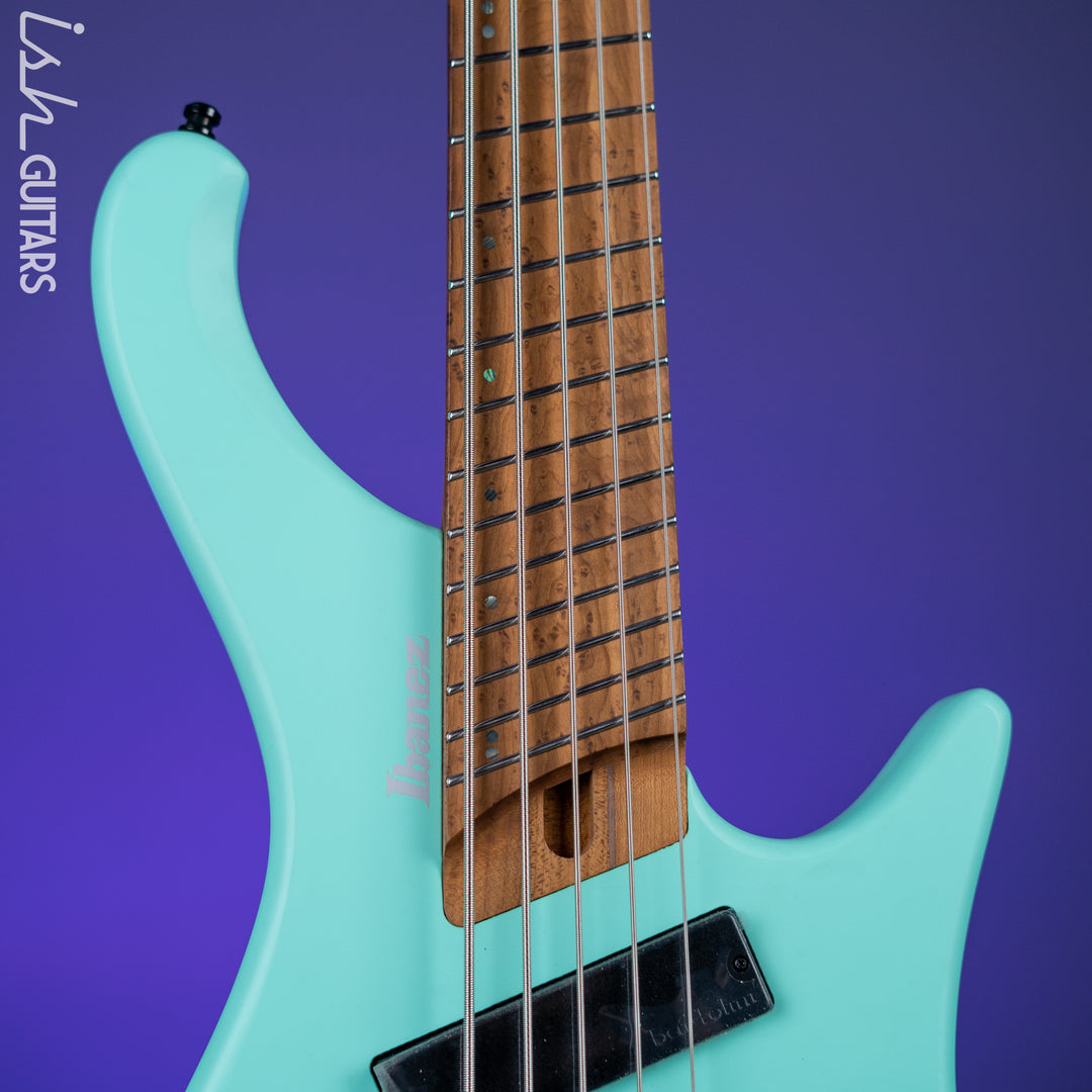 Ibanez EHB1005MS Multi-Scale 5-String Headless Bass Seafoam Green Matte Demo