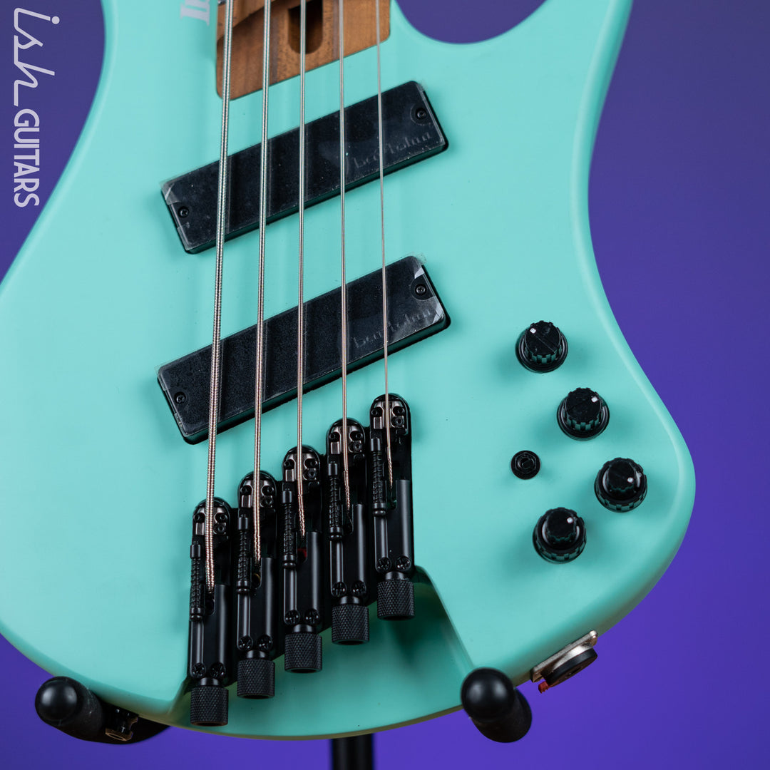 Ibanez EHB1005MS Multi-Scale 5-String Headless Bass Seafoam Green Matte Demo