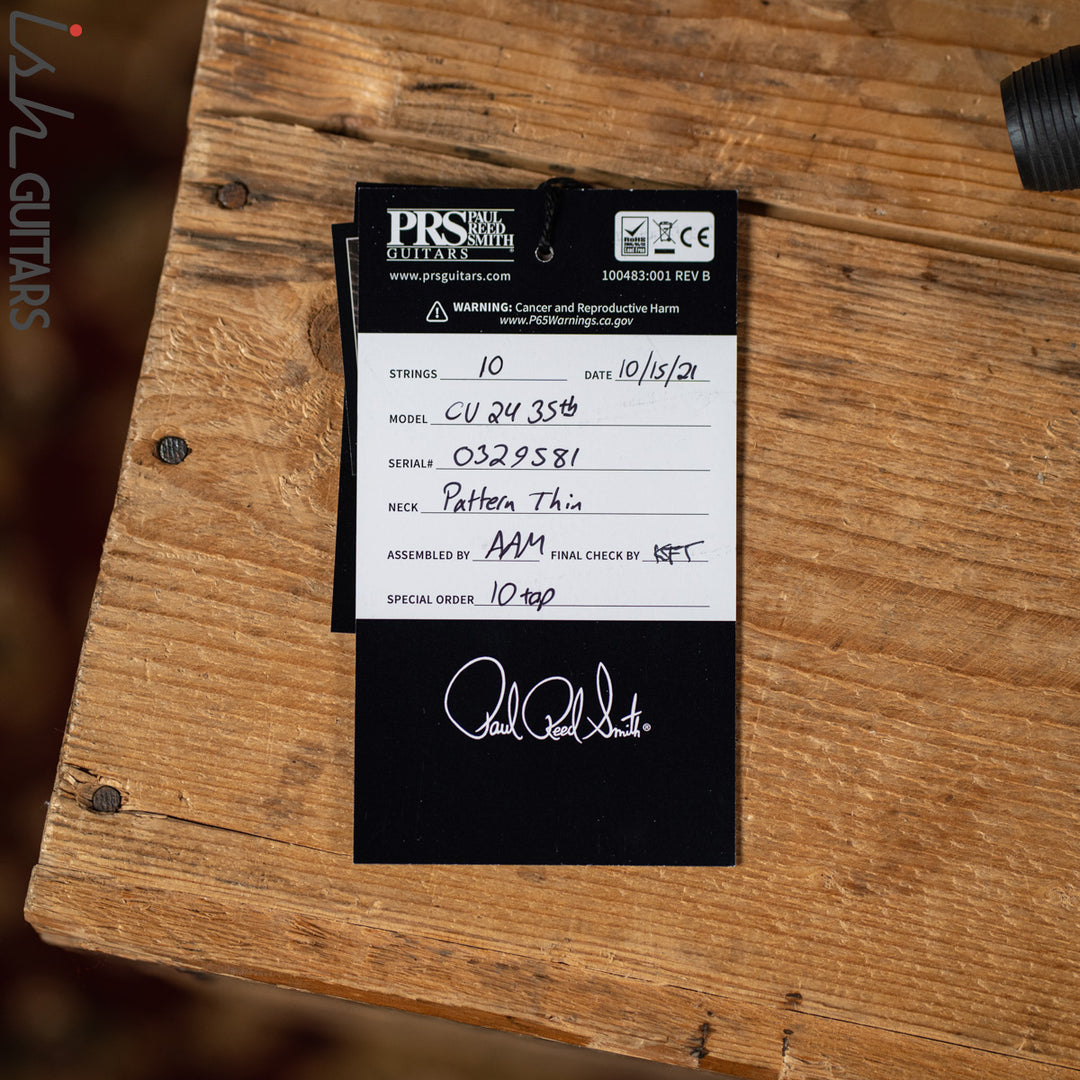 2021 PRS Custom 24 35th Anniversary Black Gold Burst 10 Top