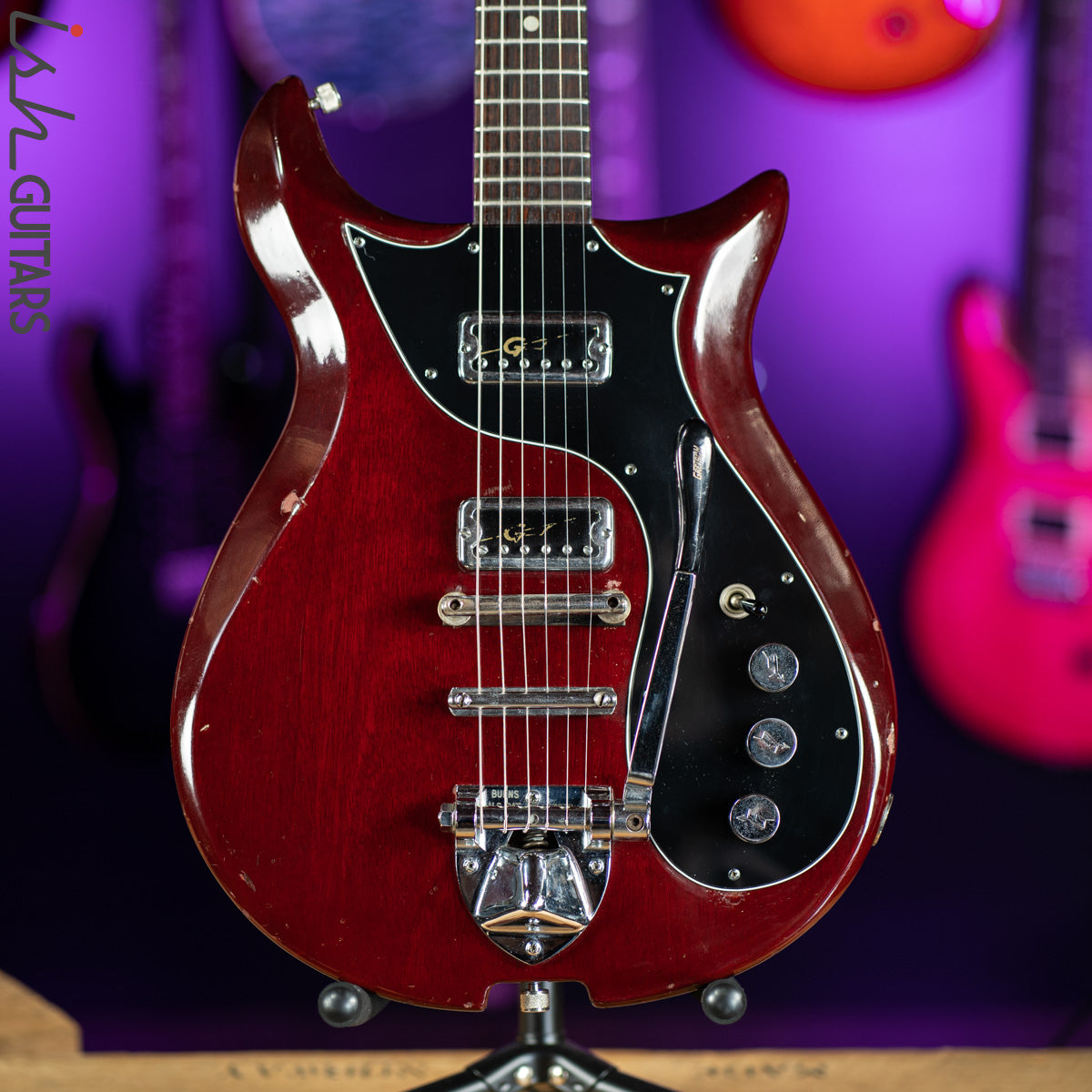 1964 Gretsch Corvette 6135 Cherry Dual Pickups – Ish Guitars