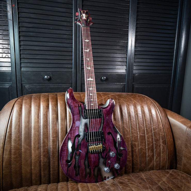 PRS Private Stock Hollowbody II Tremolo Piezo Spalted Maple Purple