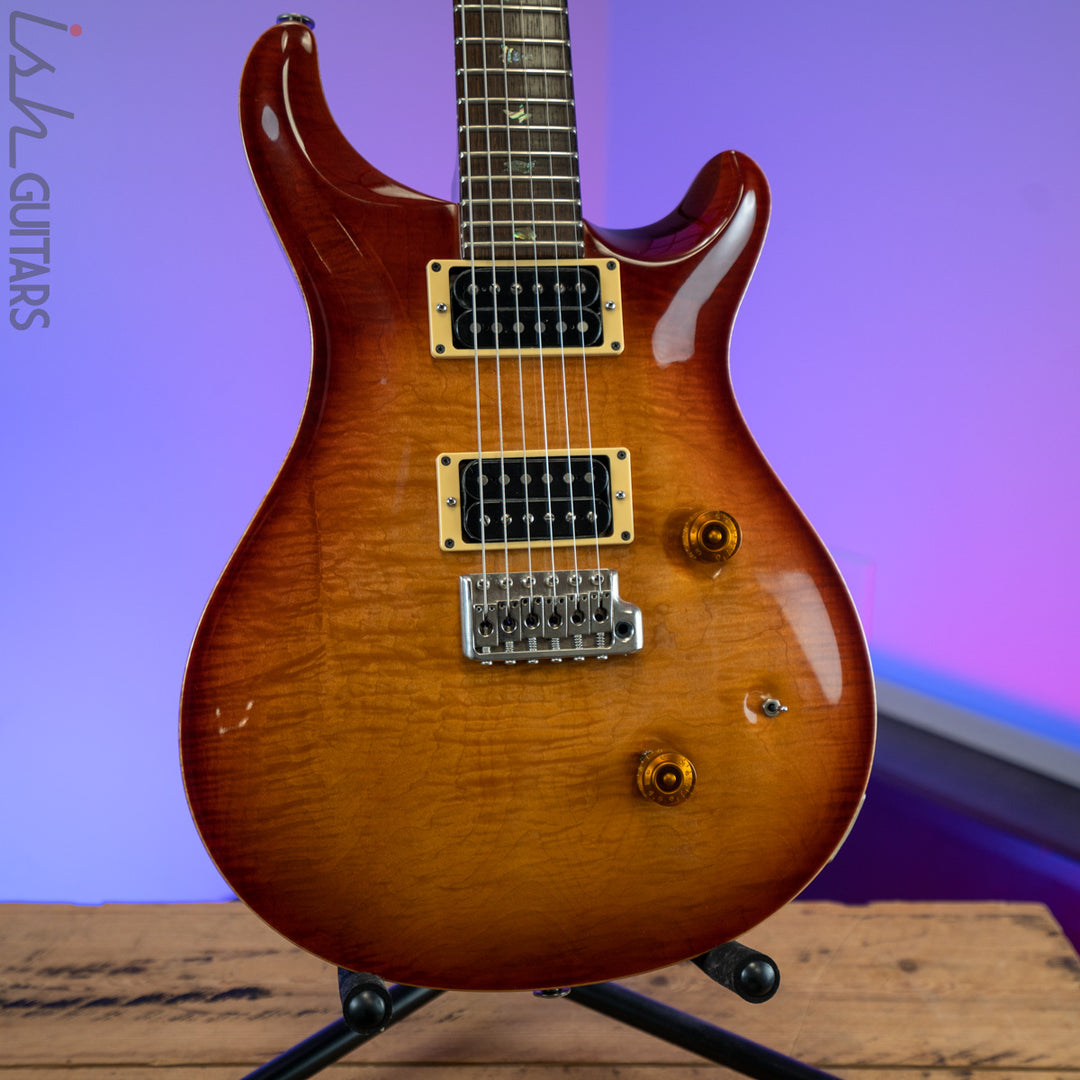 1986 PRS Custom 24 1-Piece Top Birds Hand Signed Dark Cherry Sunburst