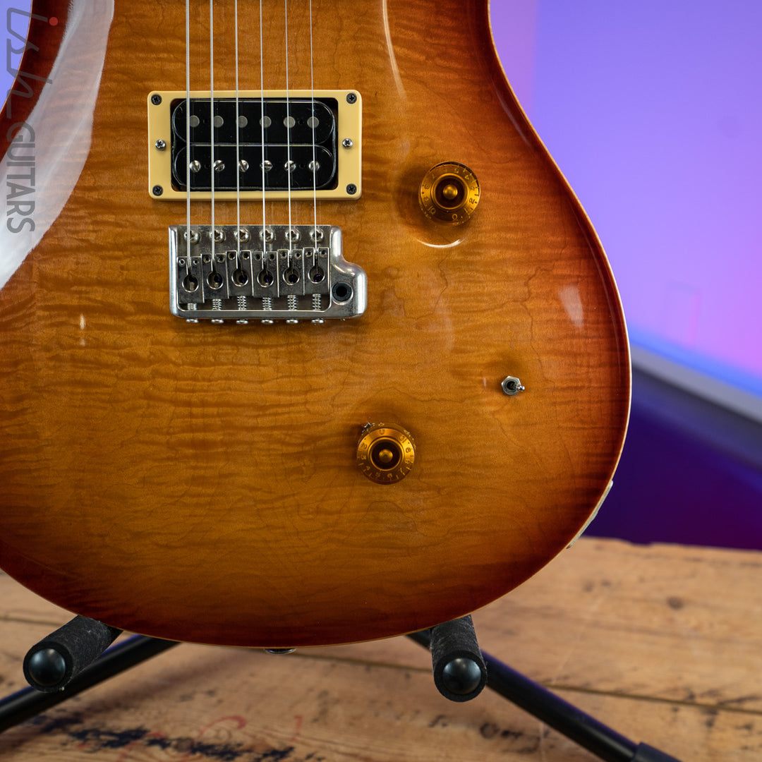 1986 PRS Custom 24 1-Piece Top Birds Hand Signed Dark Cherry Sunburst