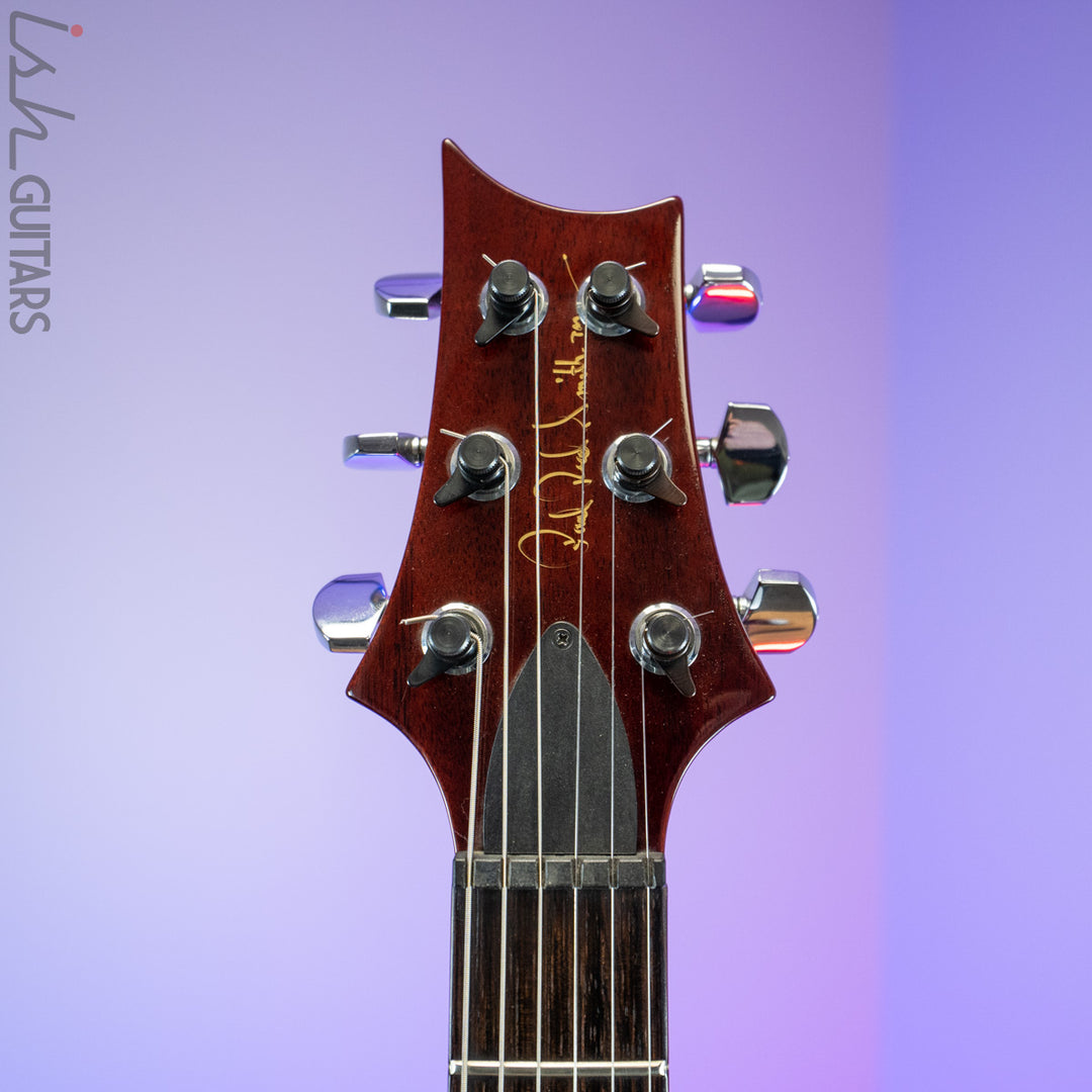1986 PRS Custom 24 1-Piece Top Birds Hand Signed Dark Cherry Sunburst