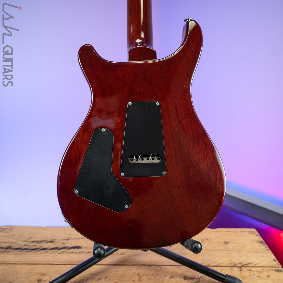 1986 PRS Custom 24 1-Piece Top Birds Hand Signed Dark Cherry Sunburst