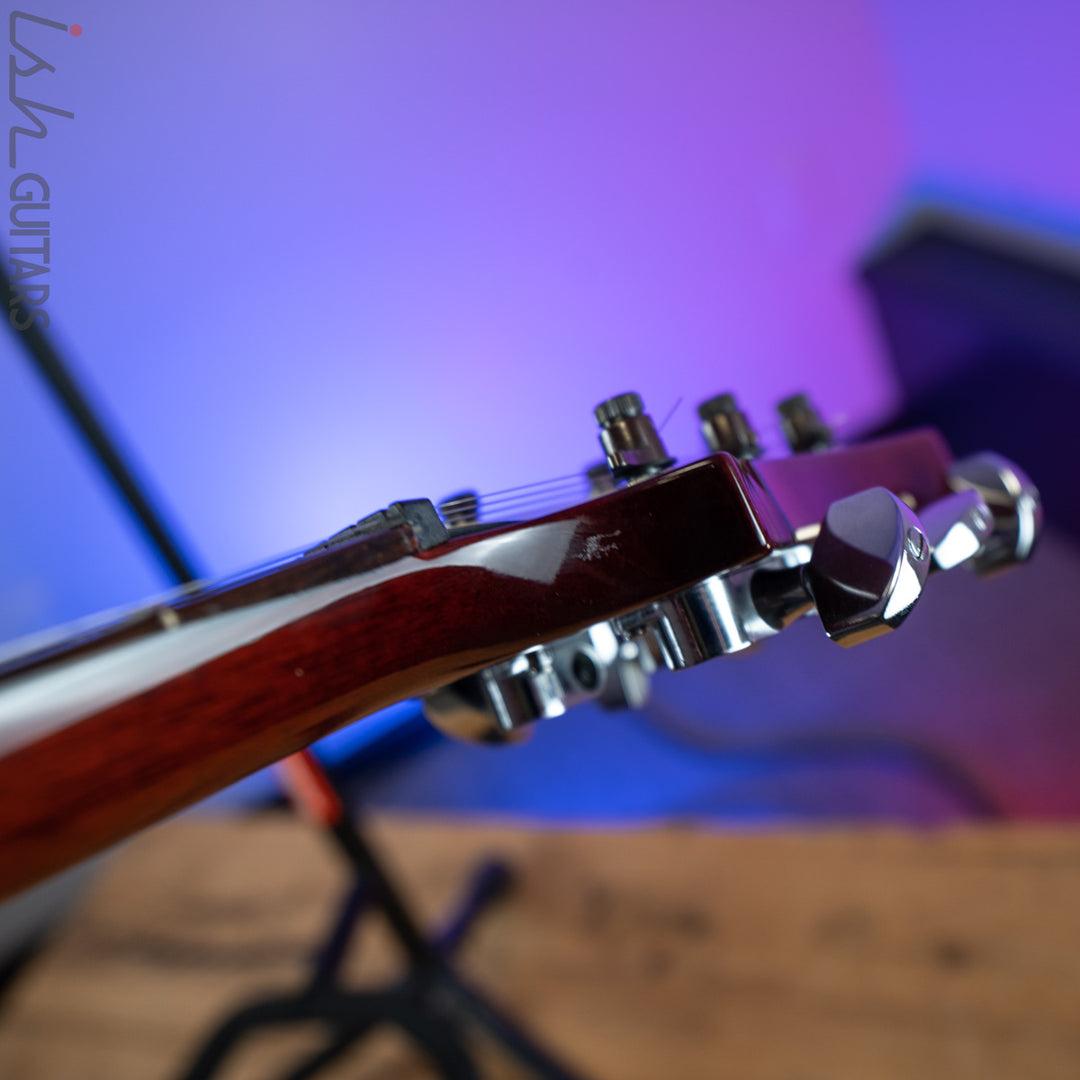 1986 PRS Custom 24 1-Piece Top Birds Hand Signed Dark Cherry Sunburst