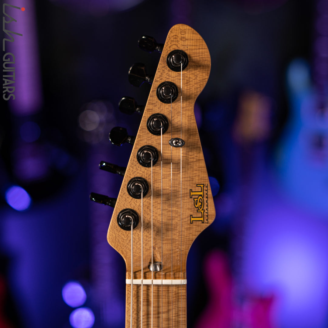 LSL “Pema” XT4-DX 5A Curly Mango Faded Iced Tea Burst