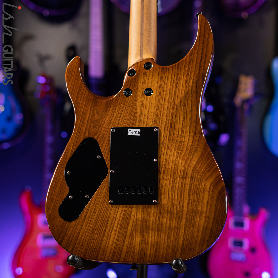 LSL “Pema” XT4-DX 5A Curly Mango Faded Iced Tea Burst