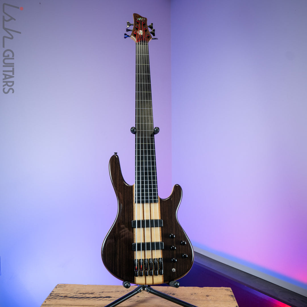 2010s Wolf S10-6 Lined Fretless Bass Rosewood Top