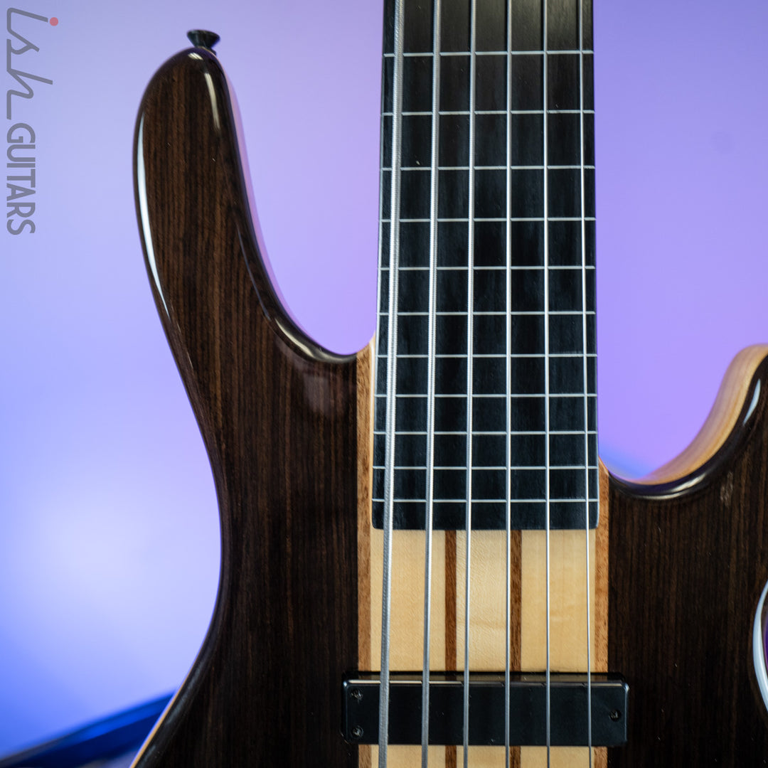 2010s Wolf S10-6 Lined Fretless Bass Rosewood Top