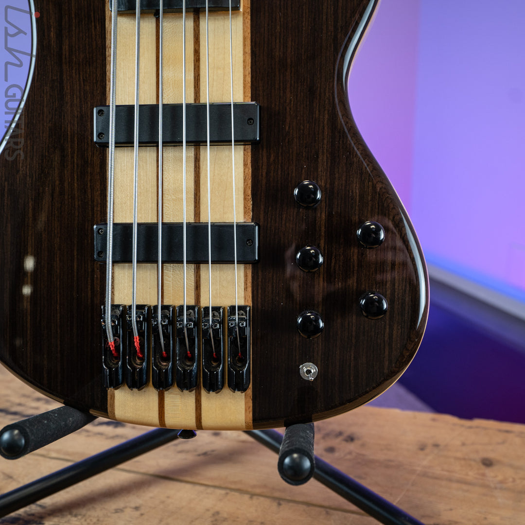2010s Wolf S10-6 Lined Fretless Bass Rosewood Top
