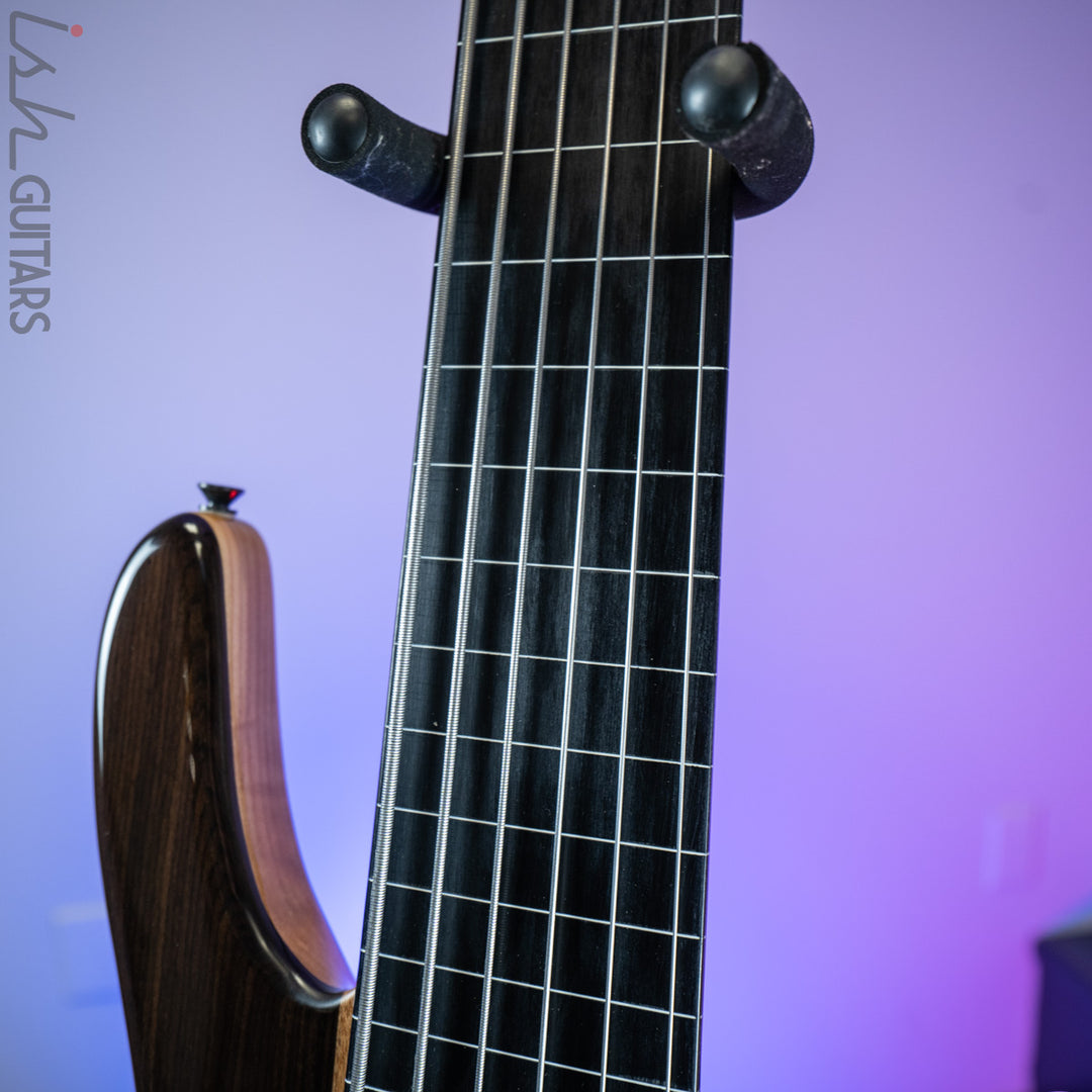 2010s Wolf S10-6 Lined Fretless Bass Rosewood Top