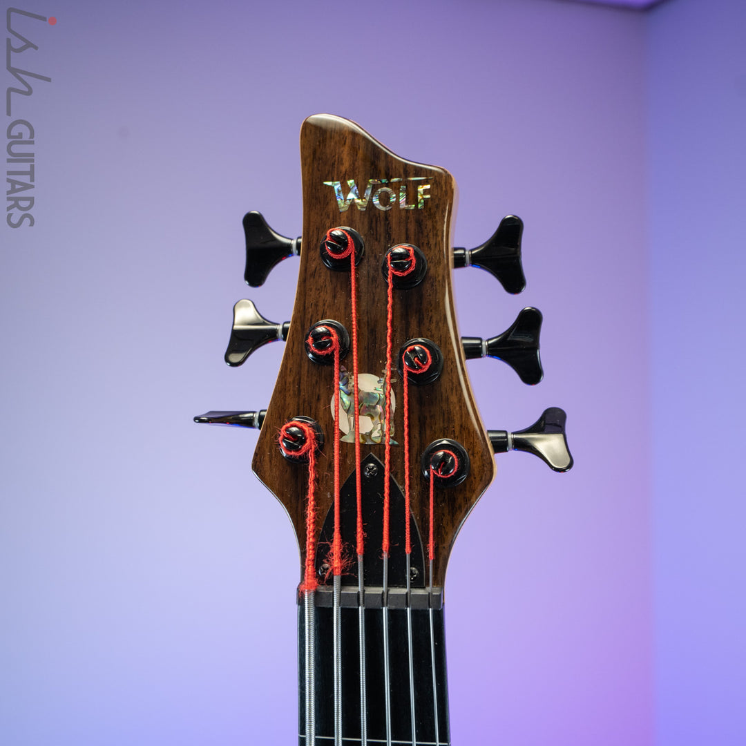 2010s Wolf S10-6 Lined Fretless Bass Rosewood Top