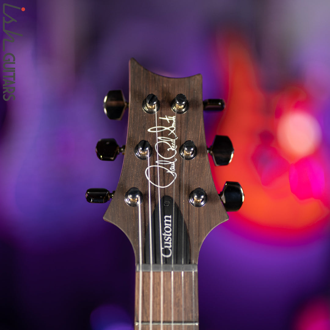 PRS Custom 24 Wood Library Aquabluex Purple Burst One Piece 10 Top Quilt