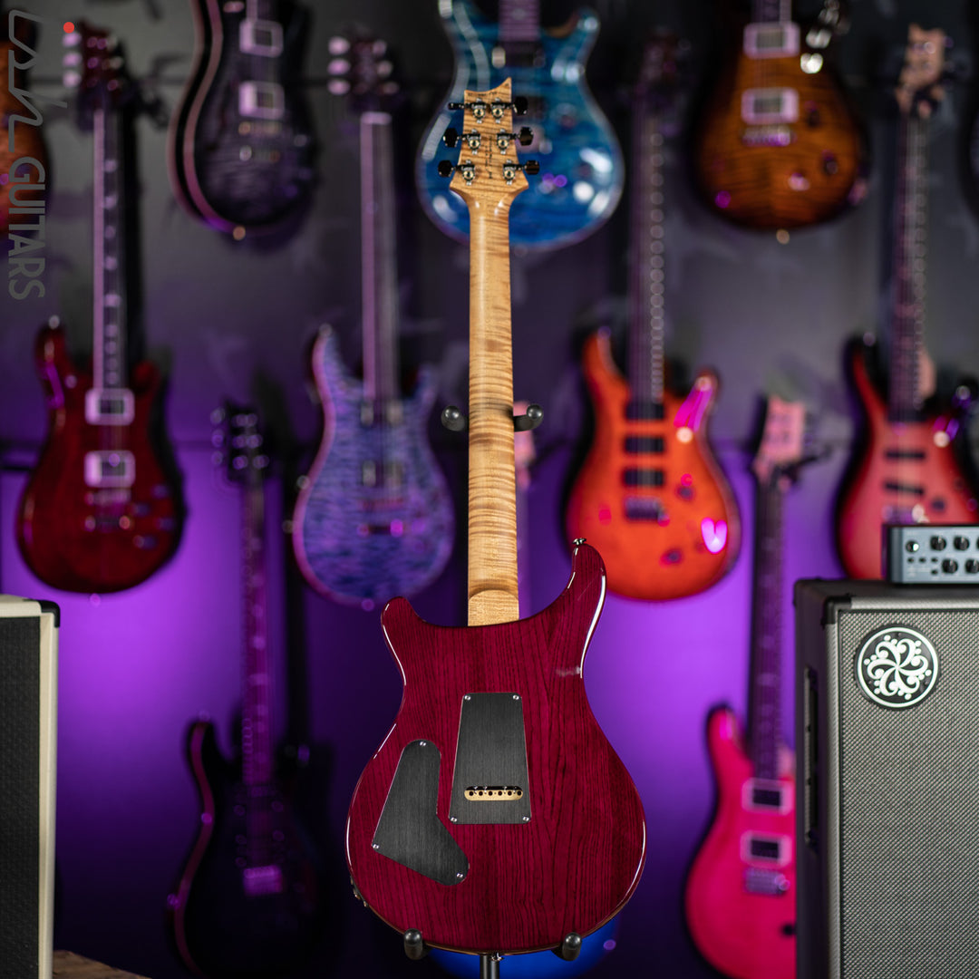 PRS Custom 24 Wood Library Aquabluex Purple Burst One Piece 10 Top Quilt