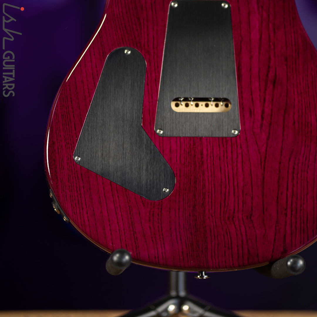 PRS Custom 24 Wood Library Aquabluex Purple Burst One Piece 10 Top Quilt