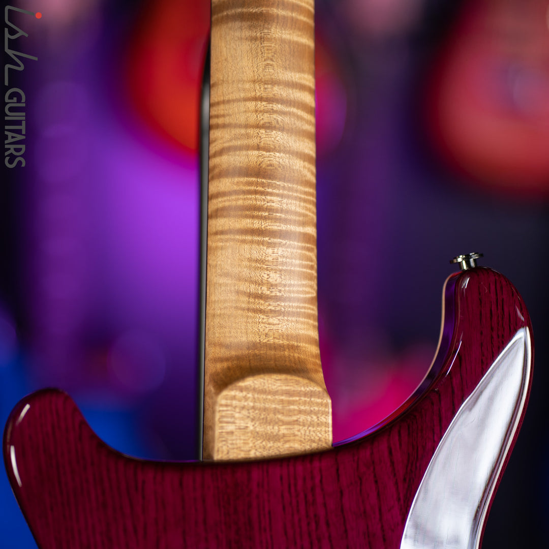 PRS Custom 24 Wood Library Aquabluex Purple Burst One Piece 10 Top Quilt