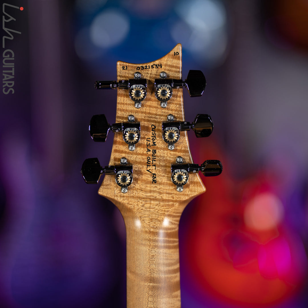 PRS Custom 24 Wood Library Aquabluex Purple Burst One Piece 10 Top Quilt