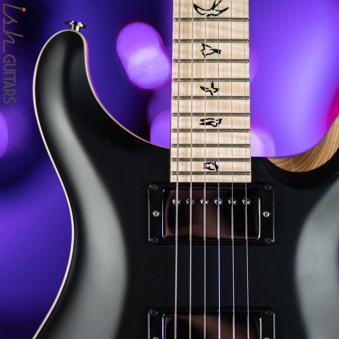 PRS Custom 24 Wood Library Black Opaque Satin Figured Maple