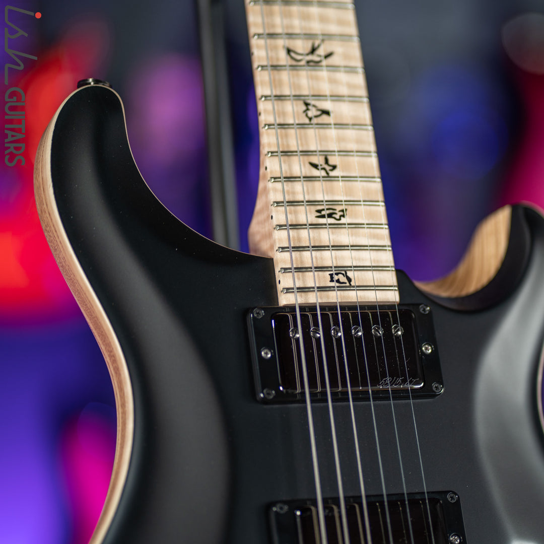PRS Custom 24 Wood Library Black Opaque Satin Figured Maple