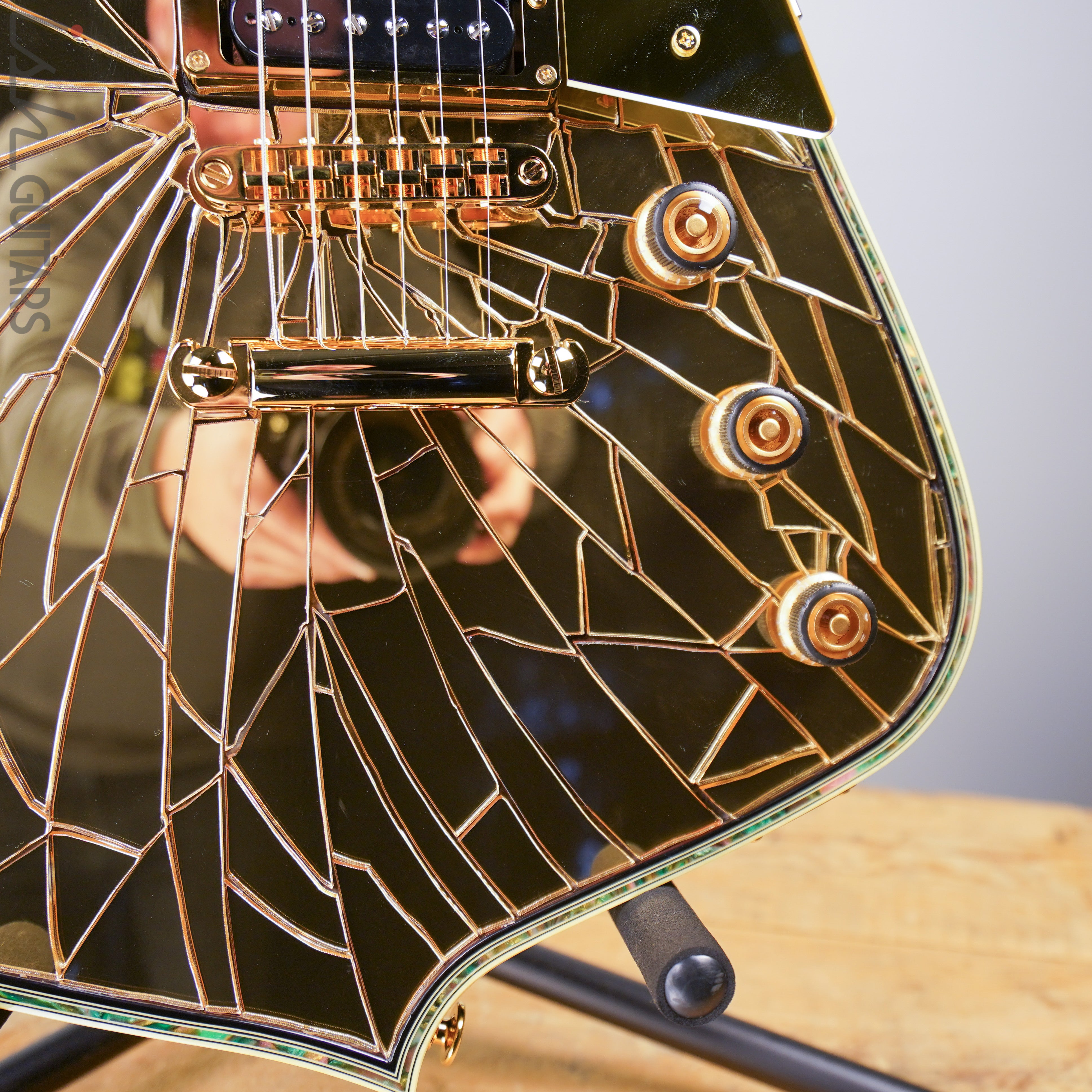 Ibanez Paul Stanley Signature PS4CM Gold Cracked Mirror Guitar