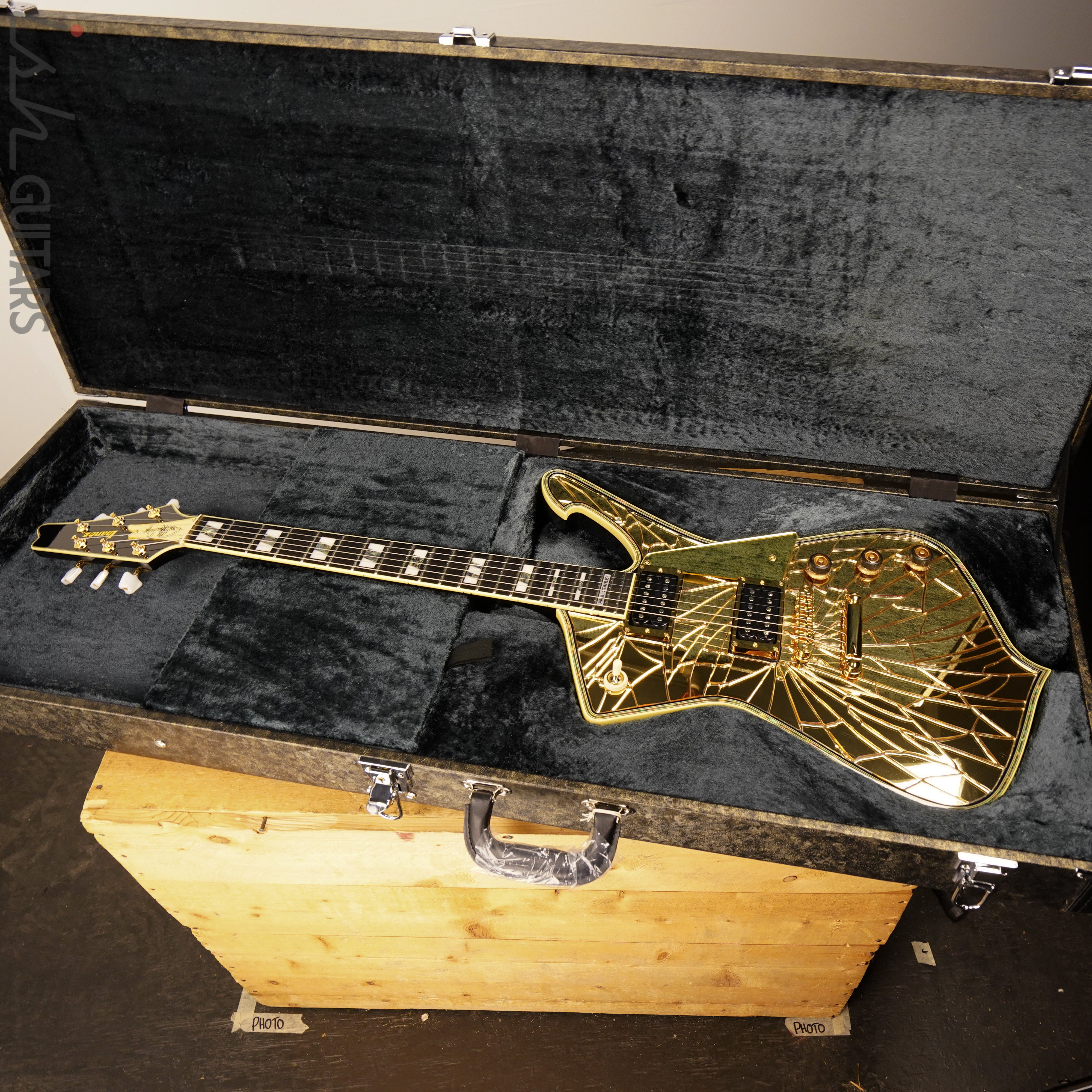 Ibanez Paul Stanley Signature PS4CM Gold Cracked Mirror Guitar
