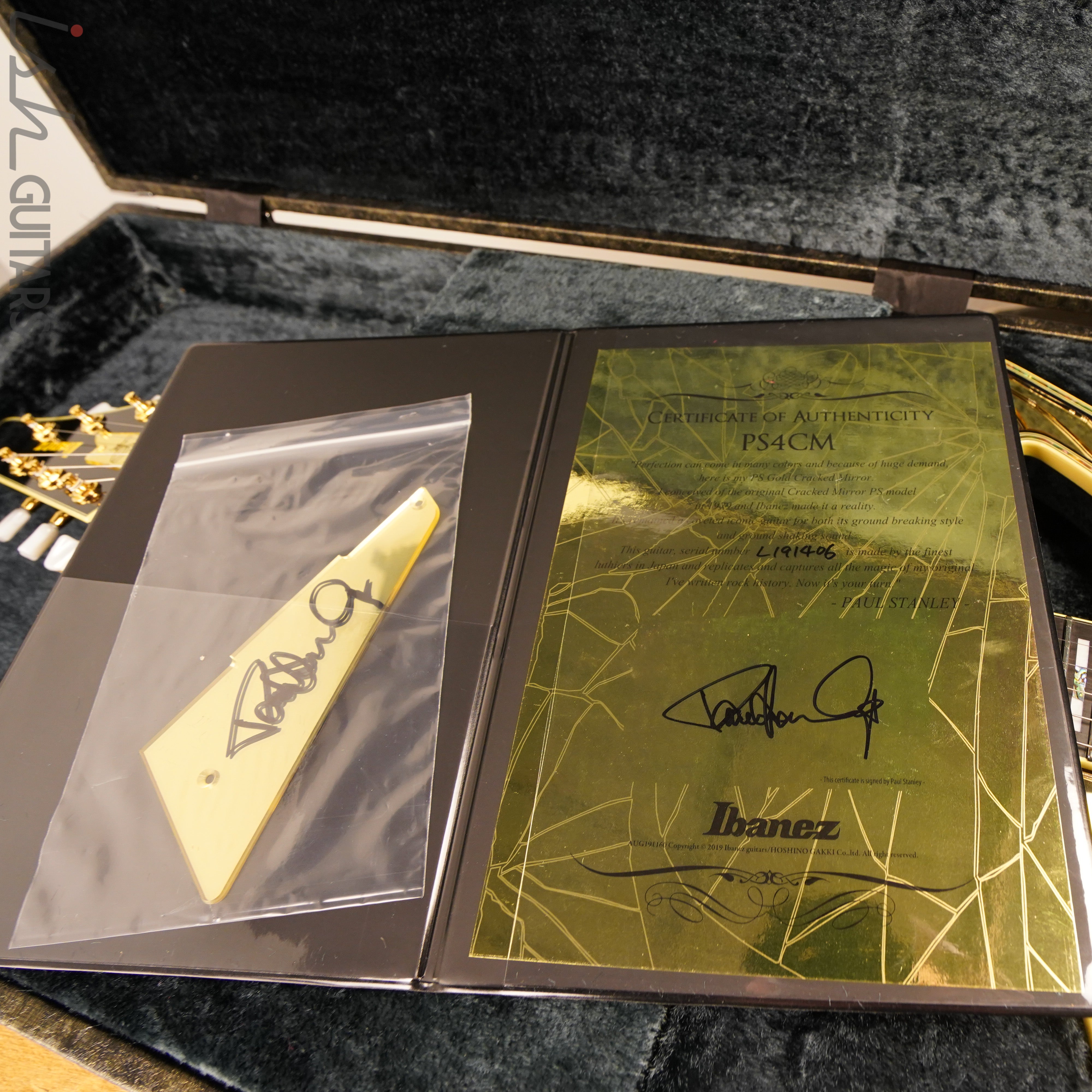 【新品未使用】Paul Stanley Signature Ibanez Paul Stanley Signature PS4CM Gold Cracked Mirror Guitar