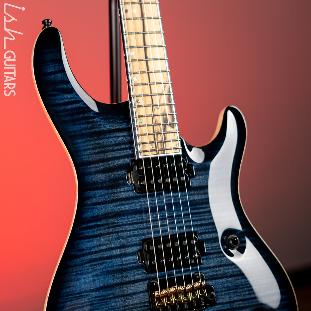 Mayones Regius Core Classic V24 6 Trans Dirty Blue Burst Gloss