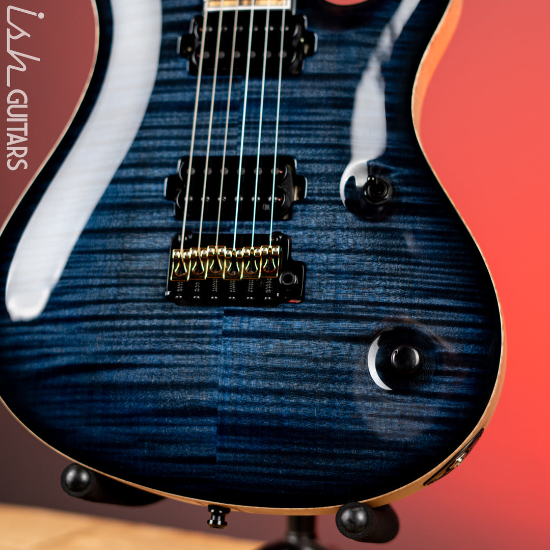 Mayones Regius Core Classic V24 6 Trans Dirty Blue Burst Gloss