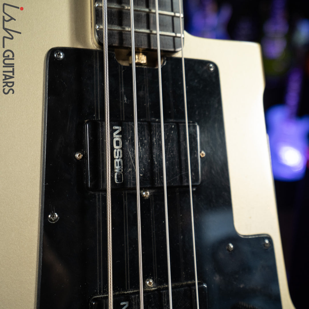 1987 Gibson 20/20 Ned Steinberger Bass Guitar RARE Silver Luna