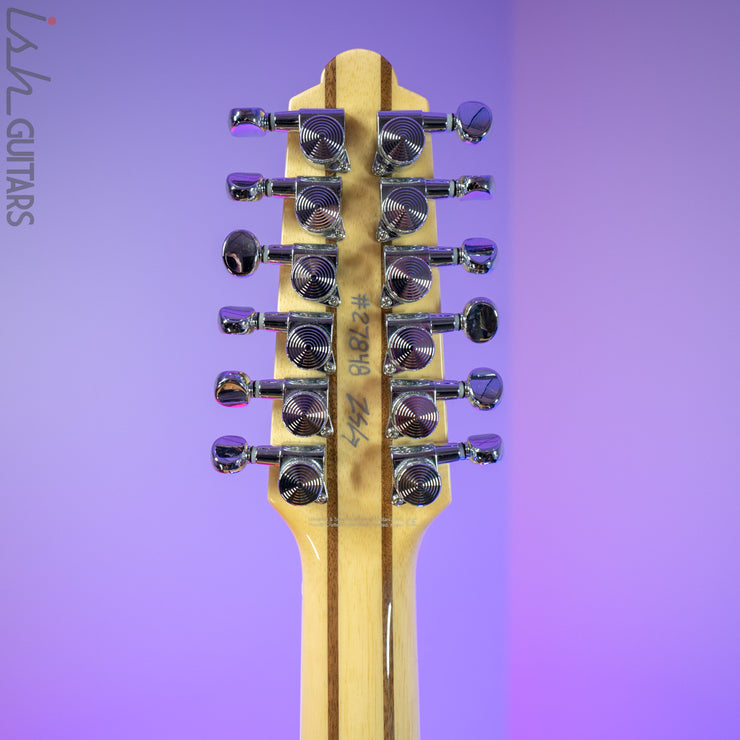 2017 Reverend Airwave 12 String Guitar Natural Teardrop Tuxedo Case