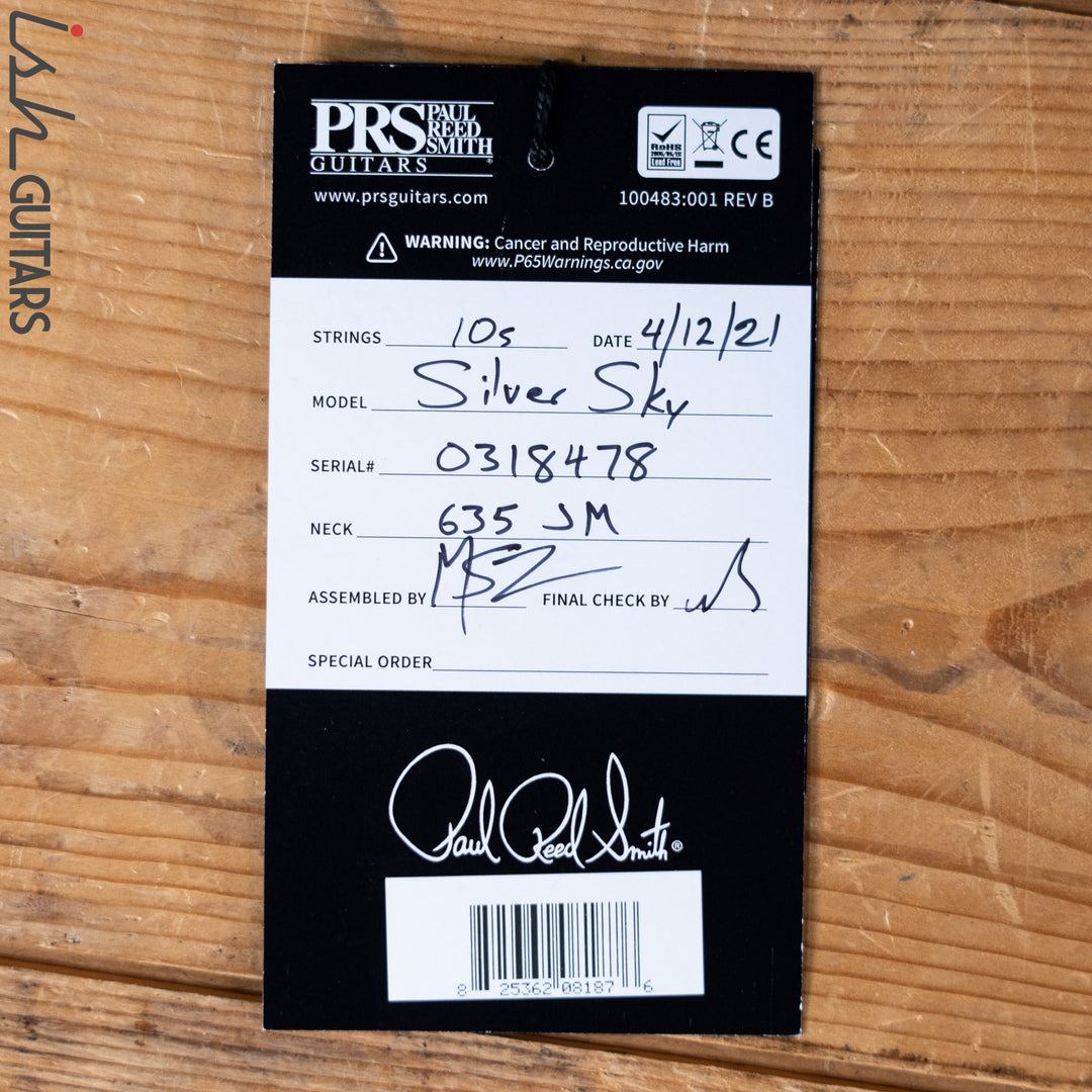 2021 PRS Silver Sky Lunar Ice Limited Edition