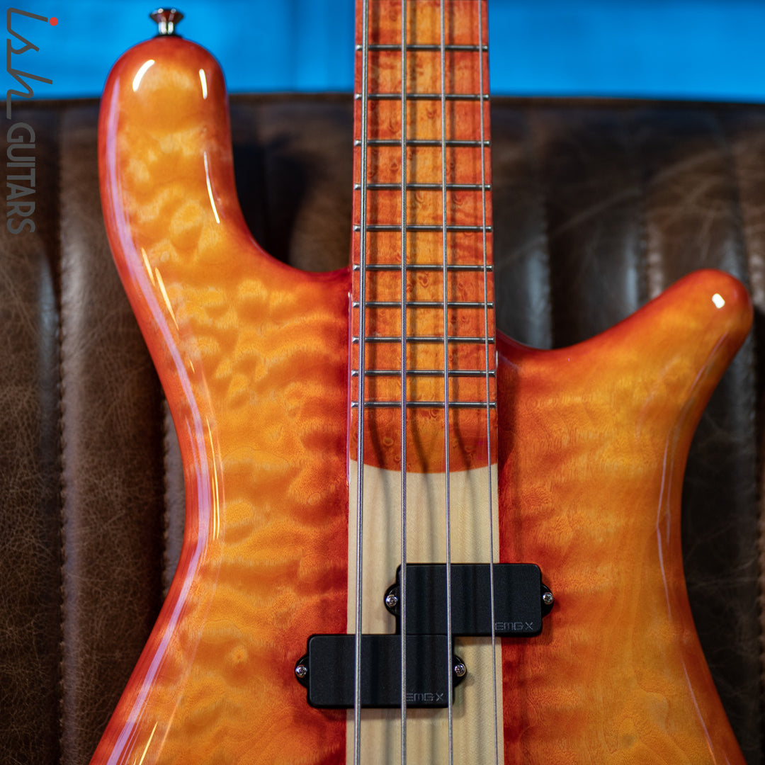 Spector USA NS-2 Ish Exclusive Blood Orange Burst Quilt Maple Store Demo