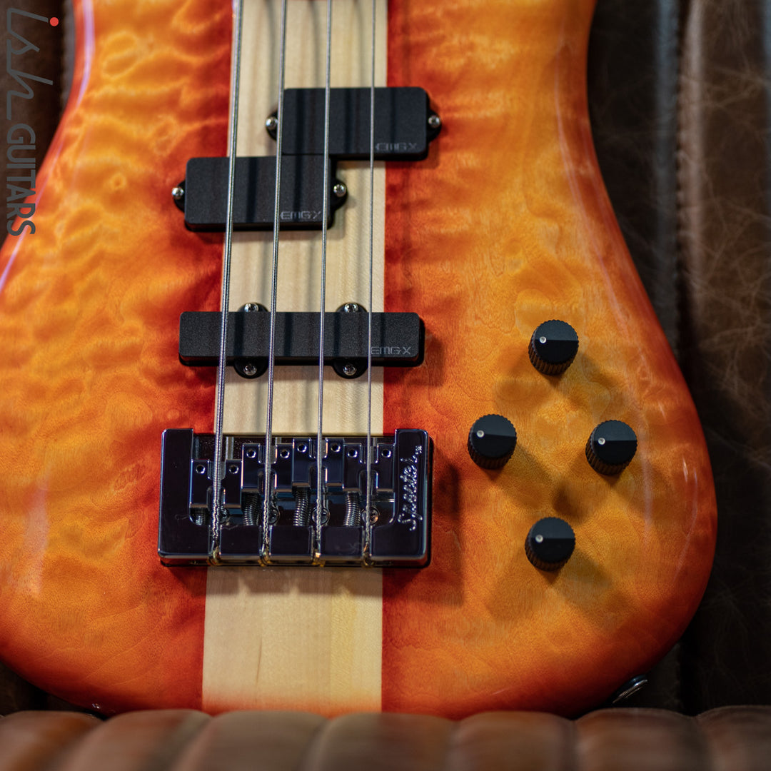 Spector USA NS-2 Ish Exclusive Blood Orange Burst Quilt Maple Store Demo