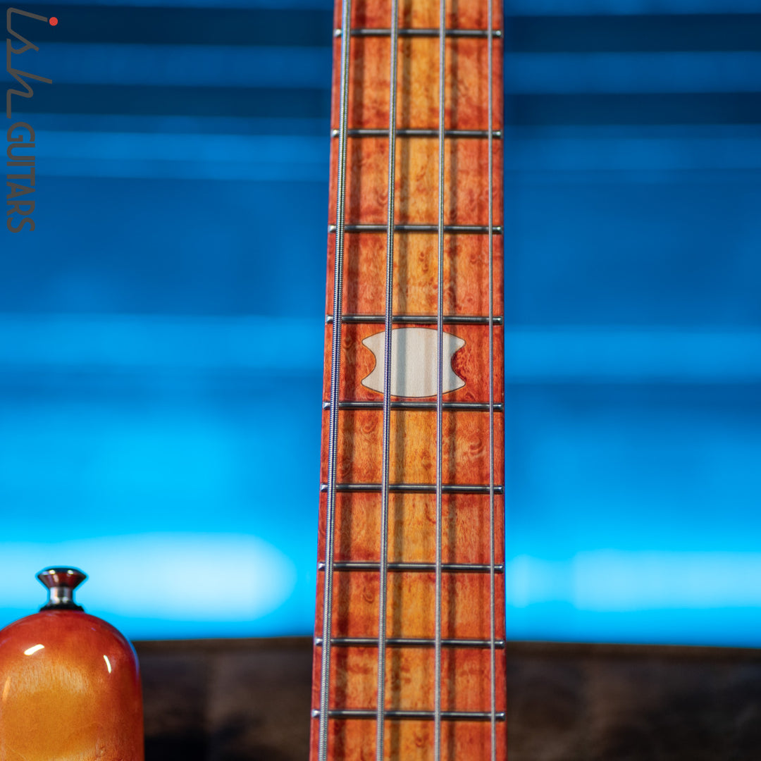 Spector Spector USA NS-5XL, Purple to White Reverseburst, Maple Burl