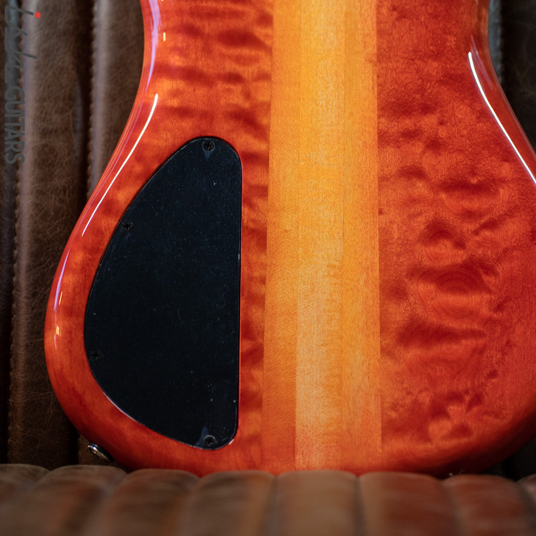 Spector USA NS-2 Ish Exclusive Blood Orange Burst Quilt Maple Store Demo