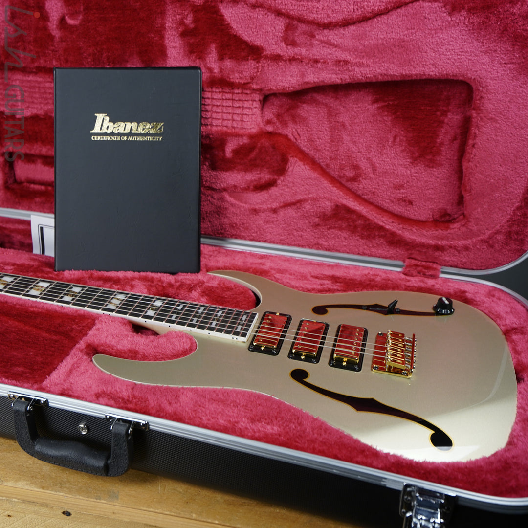 2020 Ibanez Paul Gilbert PGM333 Limited Edition 30th Anniversary Champagne Gold