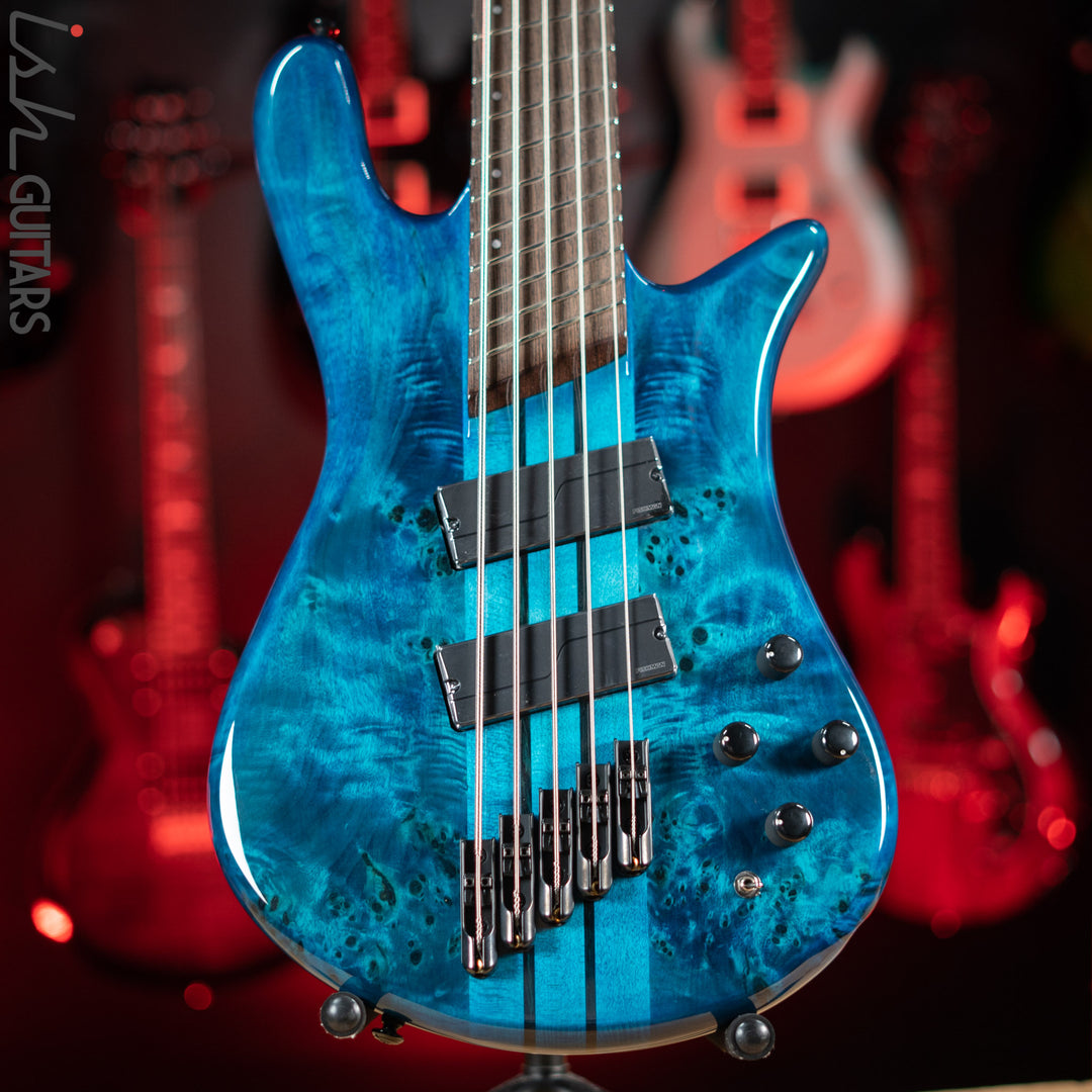 Spector NS Dimension 5 Multiscale Bass Black and Blue Gloss