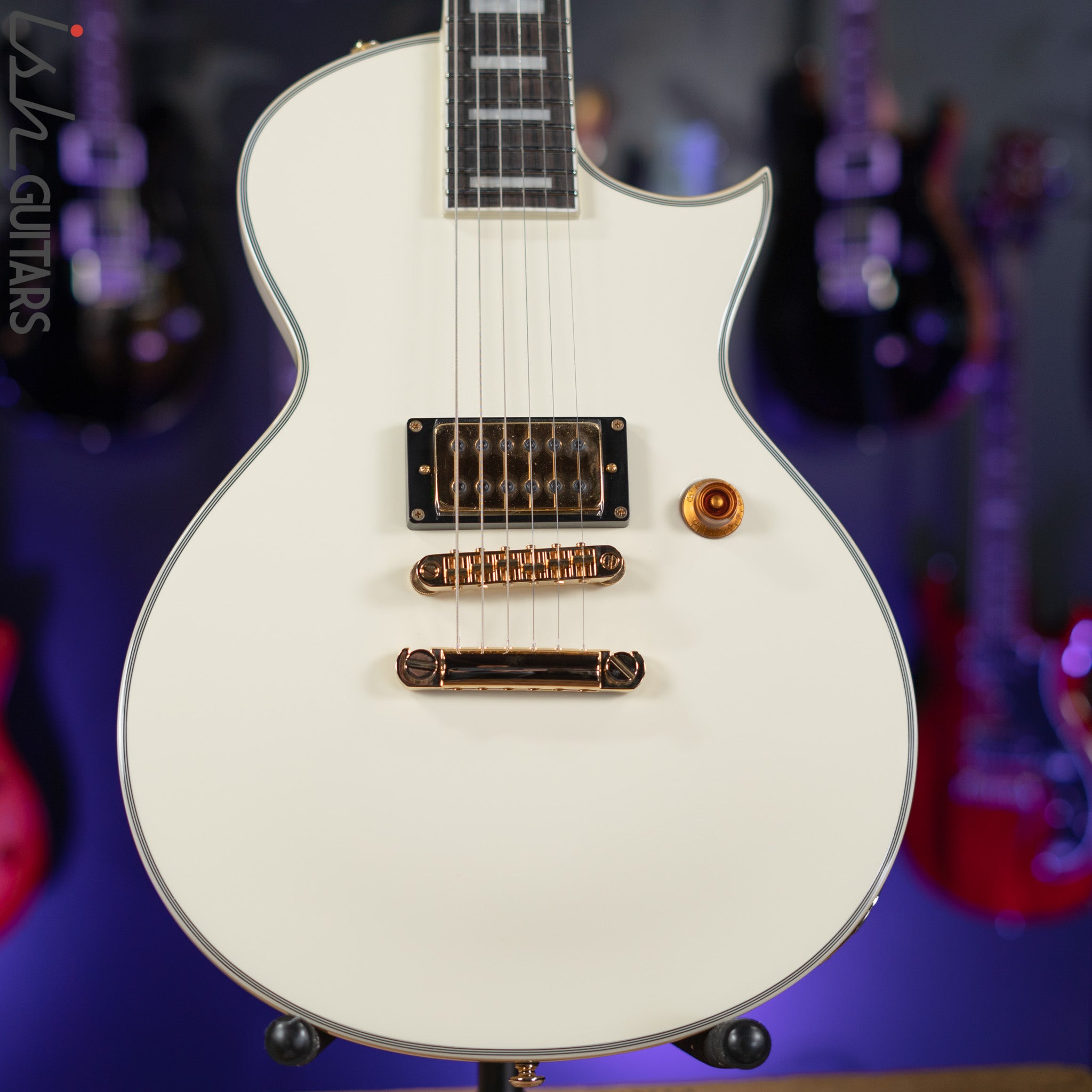 ESP LTD NW-44 Neil Westfall Signature Olympic White Demo – Ish Guitars