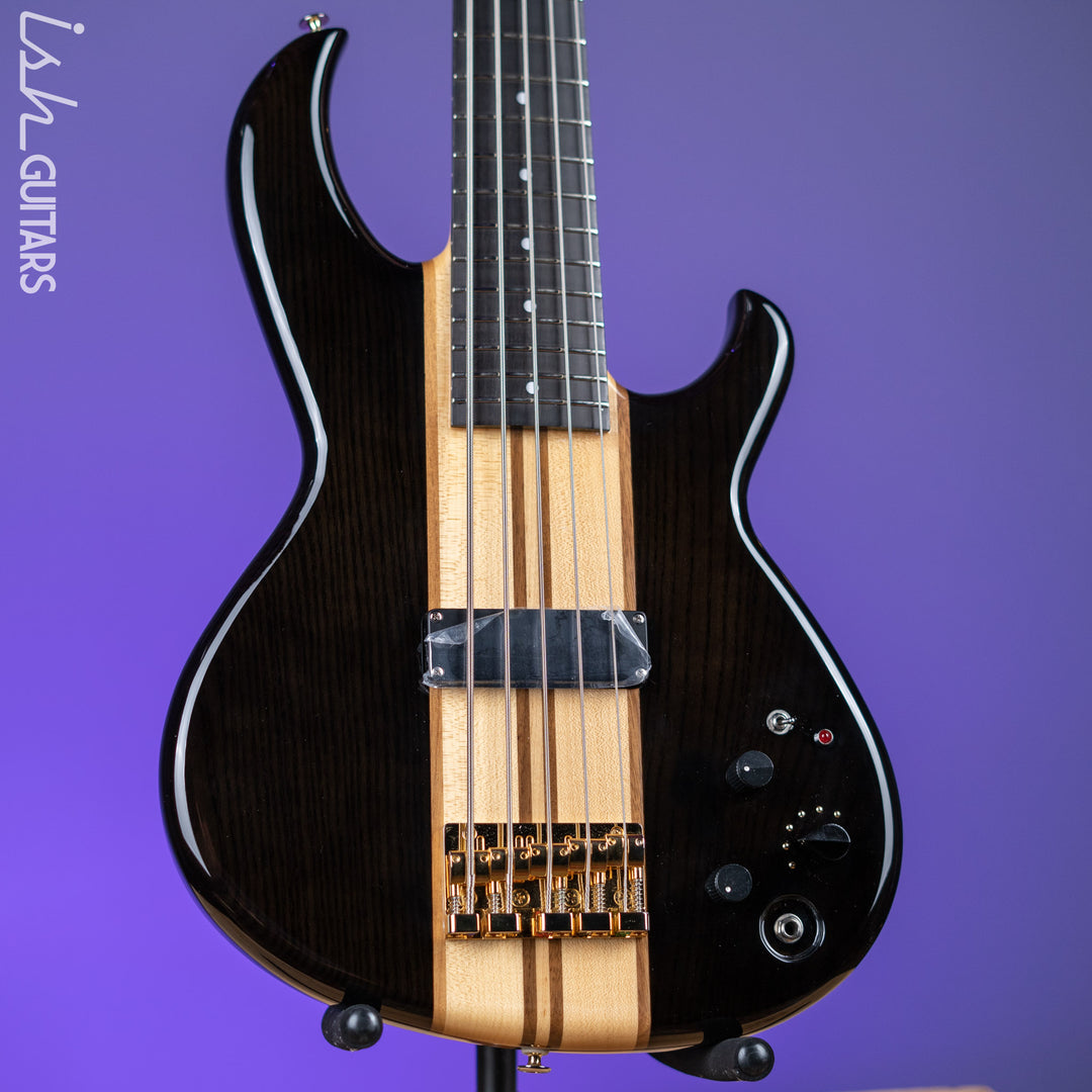 Aria Pro II SB-1000 5-String See Through Bass Black Demo – Ish Guitars