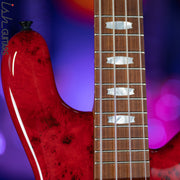 Spector Eurobolt 4 Inferno Red Gloss Poplar Burl Bass Guitar B-STOCK