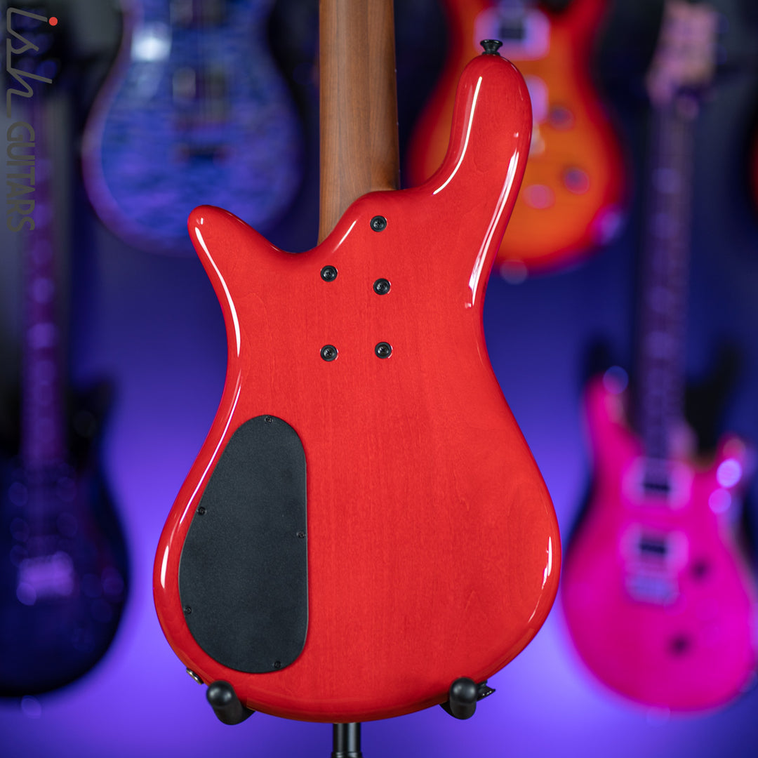Spector Eurobolt 4 Inferno Red Gloss Poplar Burl Bass Guitar B-STOCK