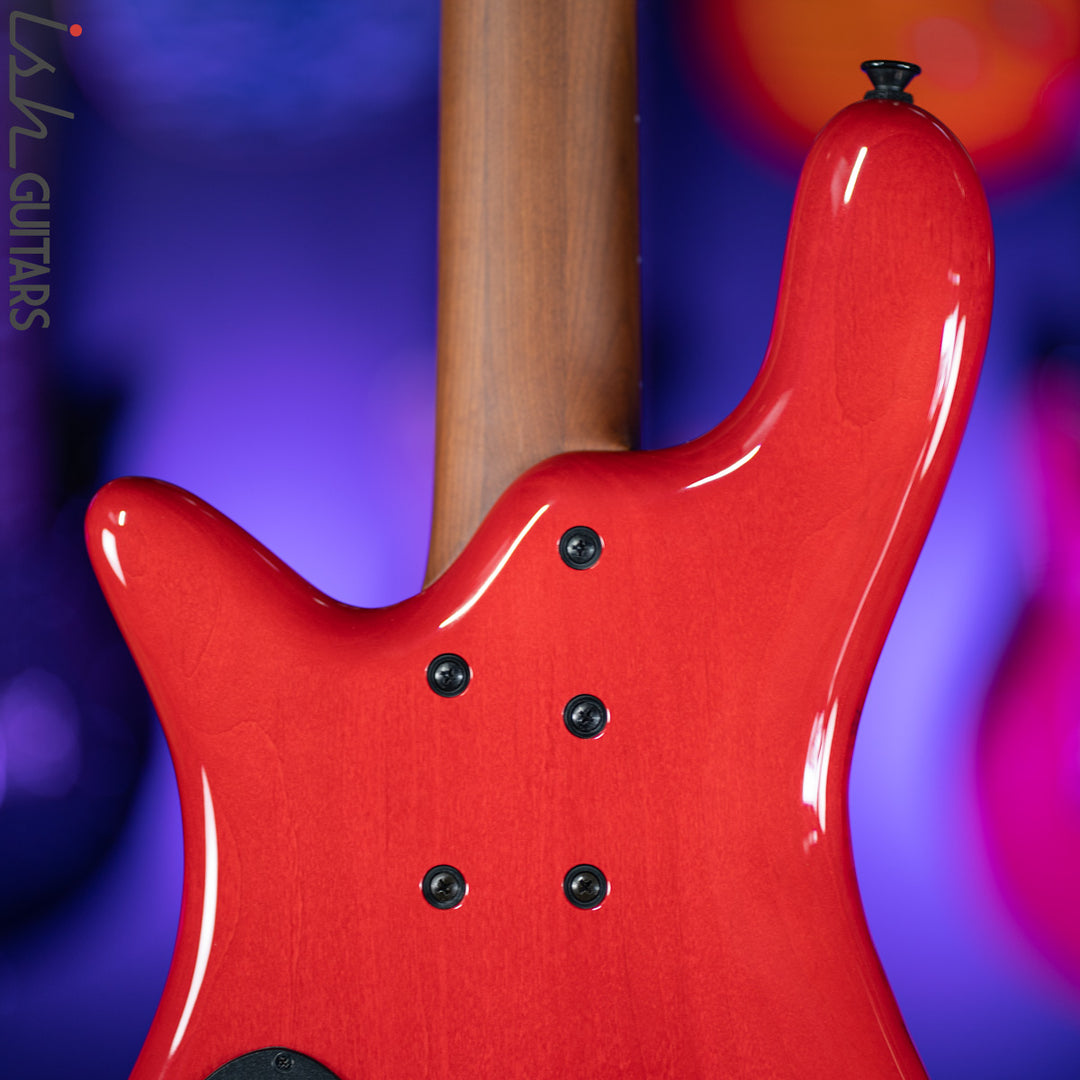 Spector Eurobolt 4 Inferno Red Gloss Poplar Burl Bass Guitar B-STOCK