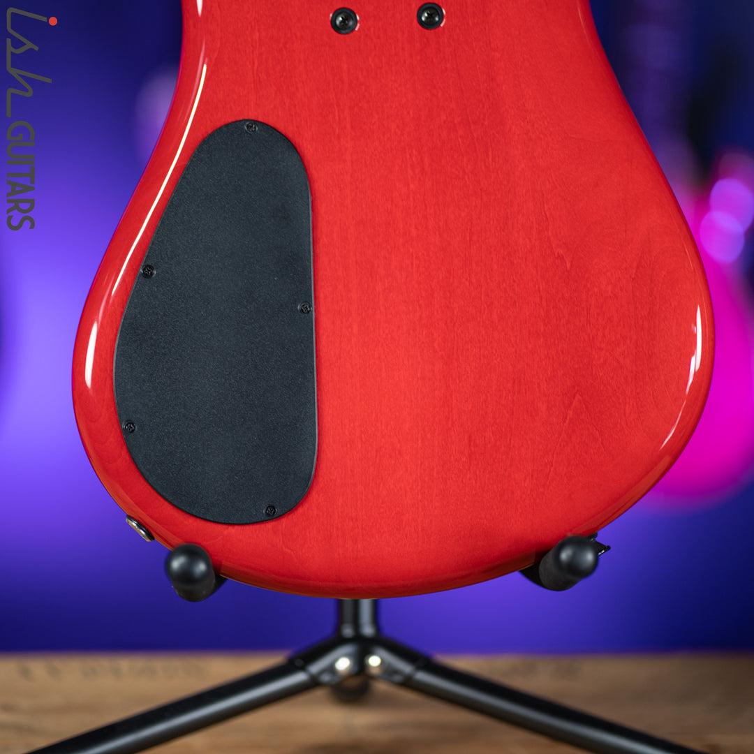 Spector Eurobolt 4 Inferno Red Gloss Poplar Burl Bass Guitar B-STOCK