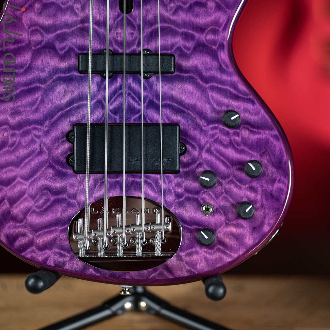 2019 Lakland Skyline Series 55-02 5-String Bass Purple