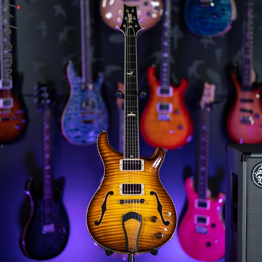 2021 PRS Private Stock Hollowbody II 24 Fret Honey Gold Smoked Burst