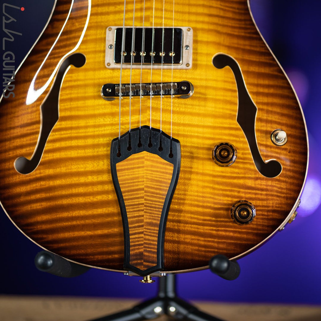 2021 PRS Private Stock Hollowbody II 24 Fret Honey Gold Smoked Burst