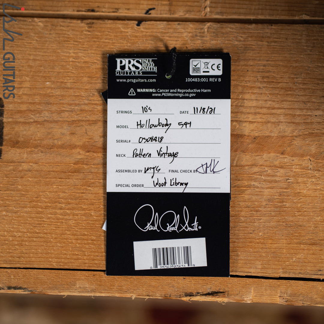 PRS McCarty 594 Hollowbody II Wood Library Powder Blue Opaque Satin